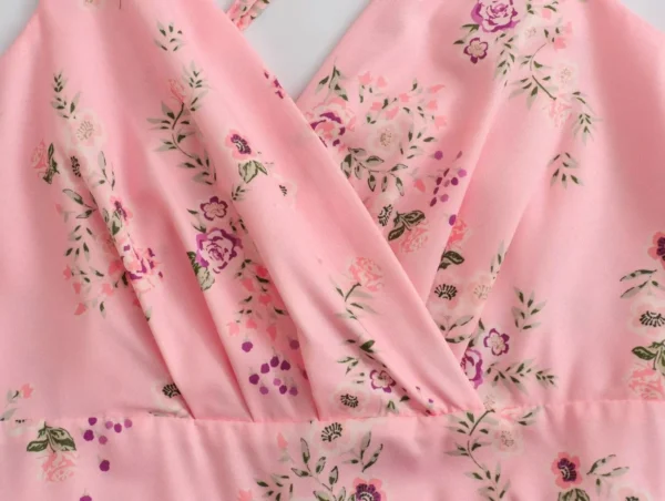 Robe champêtre rose poudré élégante : Nora – Image 5