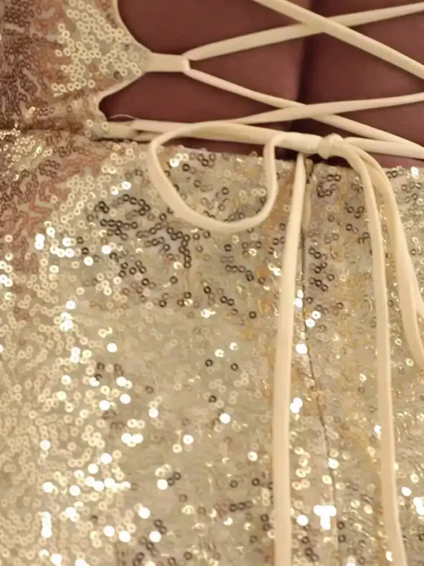 Robe patineuse dorée scintillante : Euphoria – Image 5