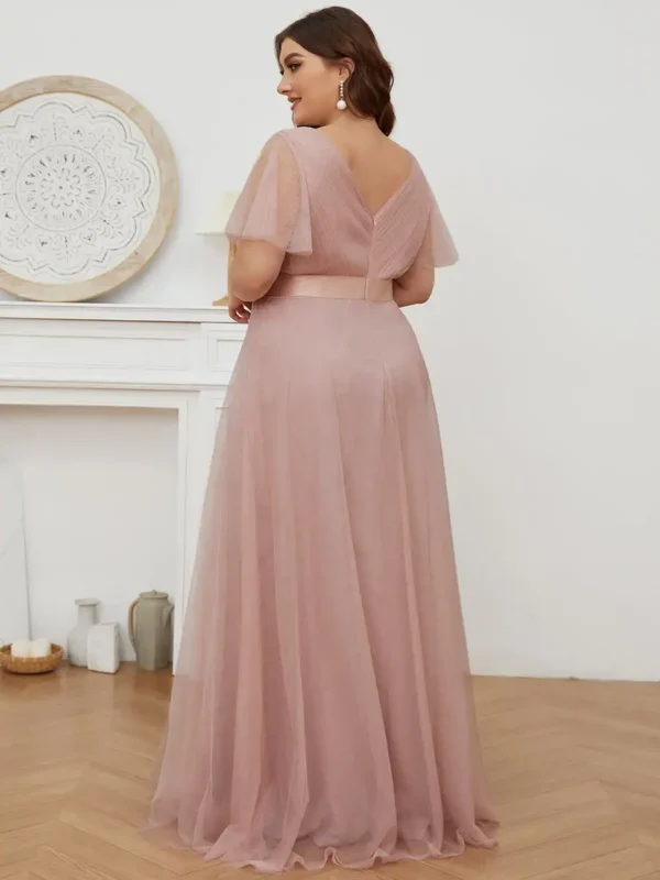 Robe témoin de mariage rose poudré élégante : Lucille – Image 5