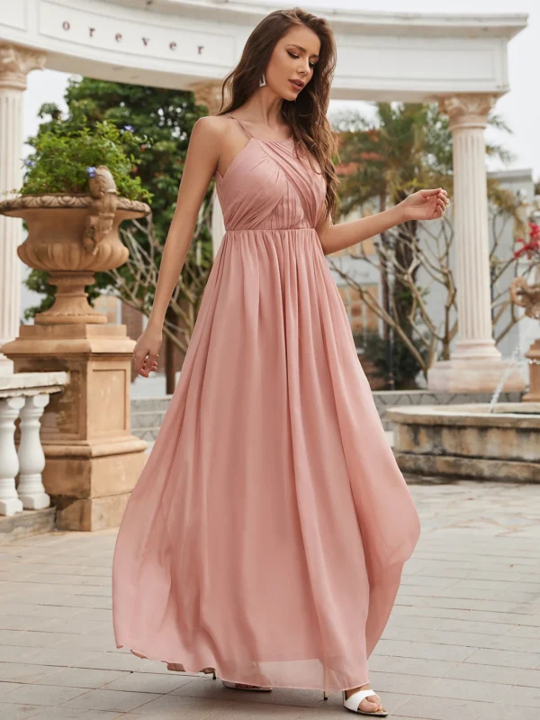 Robe de gala rose poudré élégante : Amalia – Image 6
