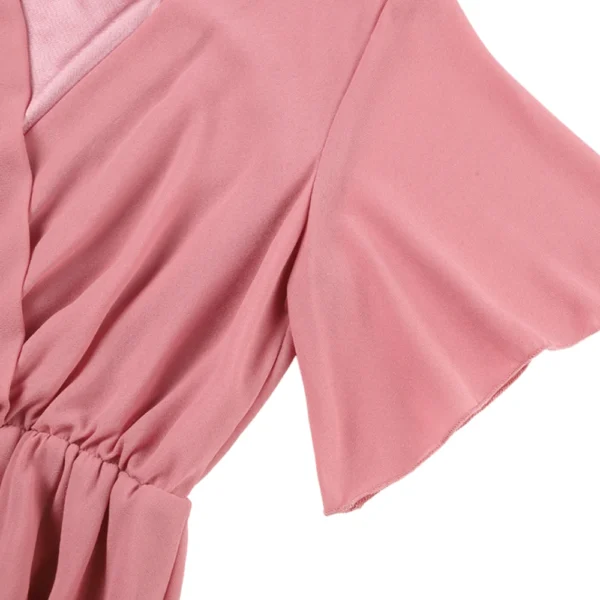 Robe blazer rose poudre élégante : Pénélope – Image 5
