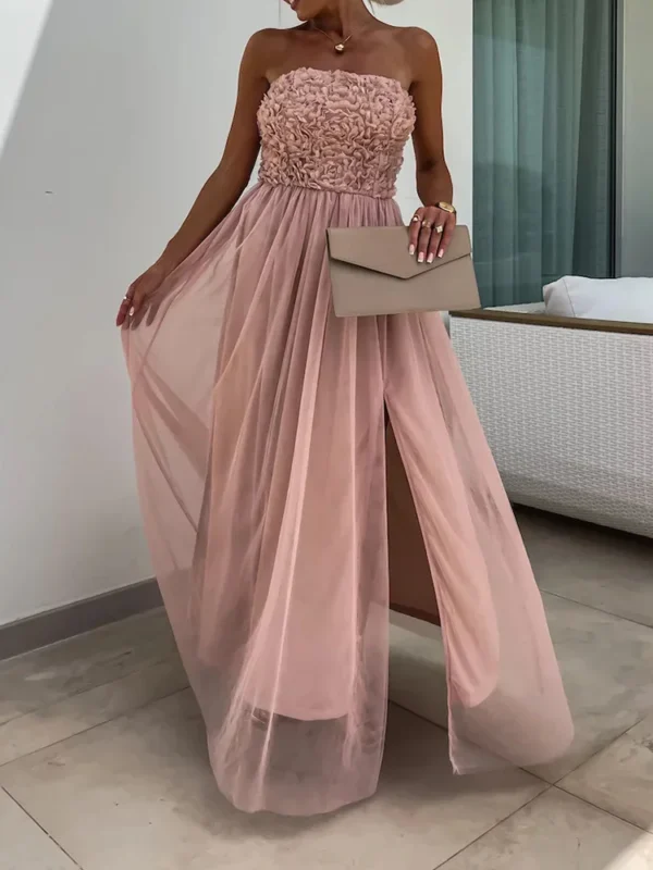 Robe tulle rose poudré femme : Maya – Image 2