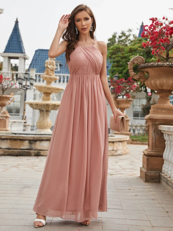 Robe de gala rose poudré élégante : Amalia – Image 3