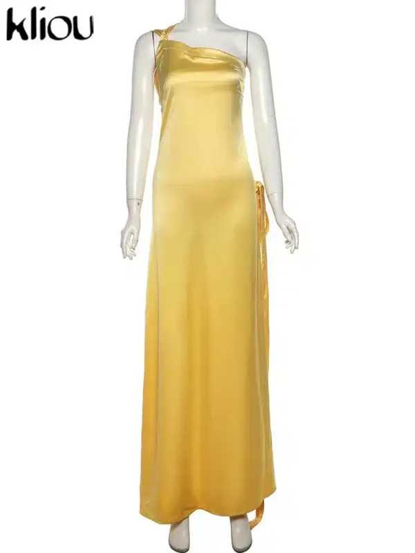 Robe jaune dorée chic et fluide : Ulyssa – Image 6
