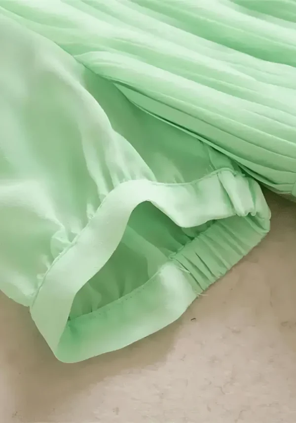 Robe droite vert d'eau élégante et confortable : Amélia – Image 5