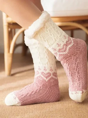 Chaussette pilou pilou femme douce et chaude : Élodie