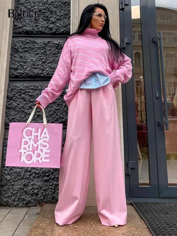 Pantalon palazzo rose chic et moderne : Élise