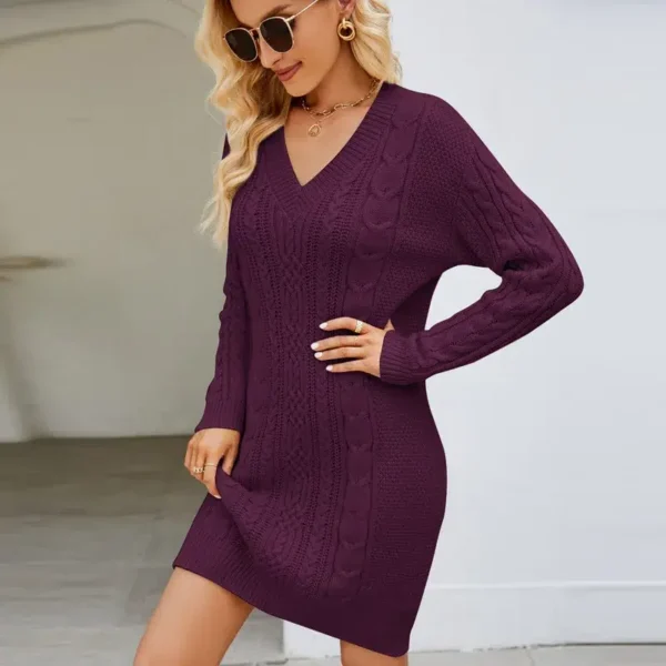 Robe pull jacquard élégante : Mélina – Image 9