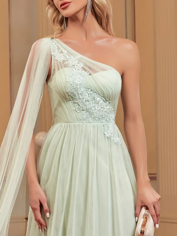 Robe en mousseline vert sauge : Clara – Image 5