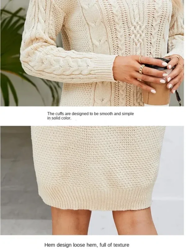 Robe pull jacquard élégante : Mélina – Image 2