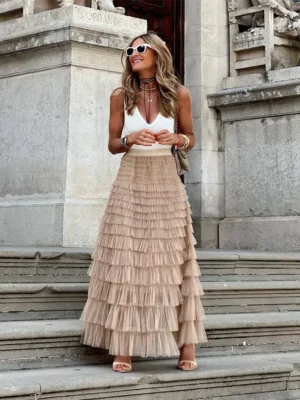 Jupe tulle grande taille élégante : Celeste