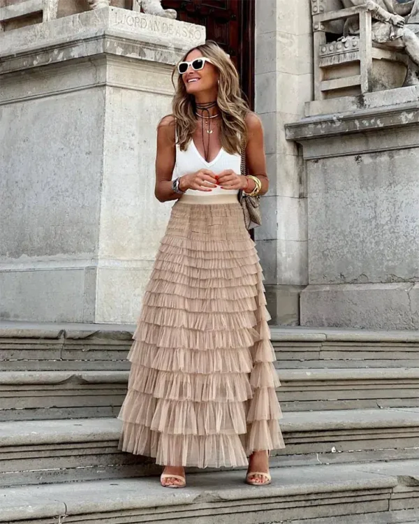 Jupe tulle grande taille élégante : Celeste