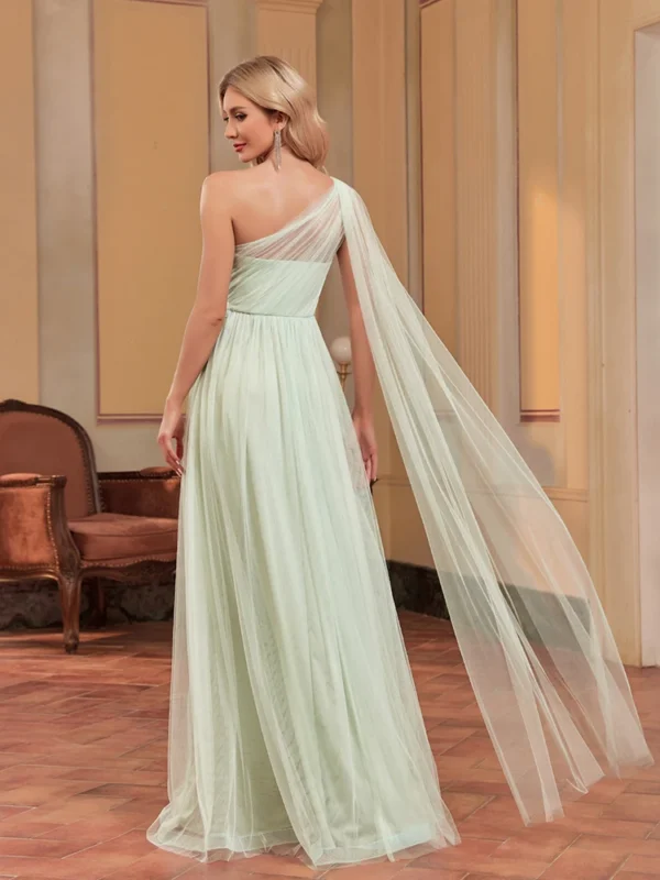 Robe en mousseline vert sauge : Clara – Image 2