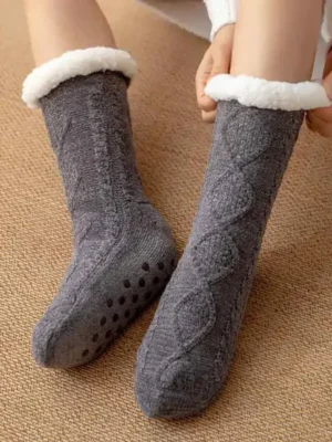 Chaussettes chaudes antidérapantes : Solenne