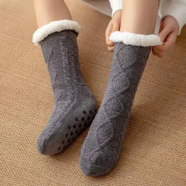 Chaussettes chaudes antidérapantes : Solenne