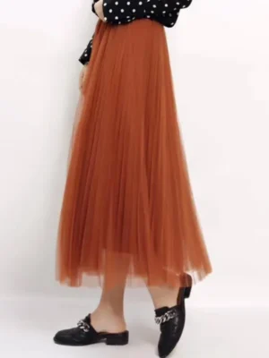 Jupe tulle terracotta élégante et confortable : Calliste