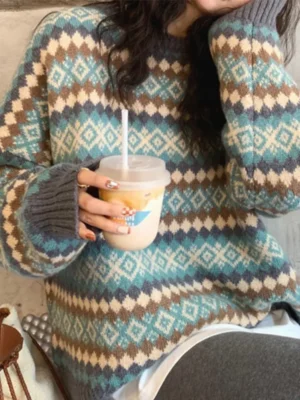 Pull jacquard irlandais confortable et élégant : Eire