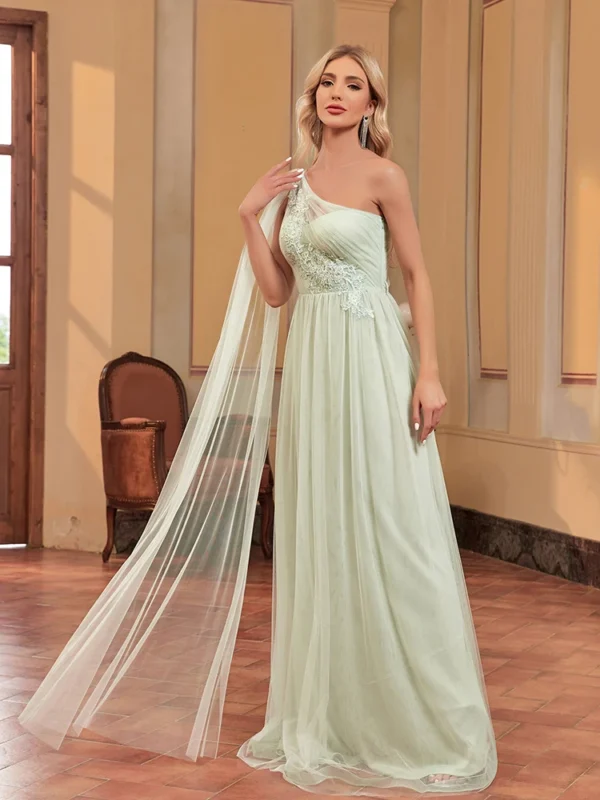 Robe en mousseline vert sauge : Clara – Image 4