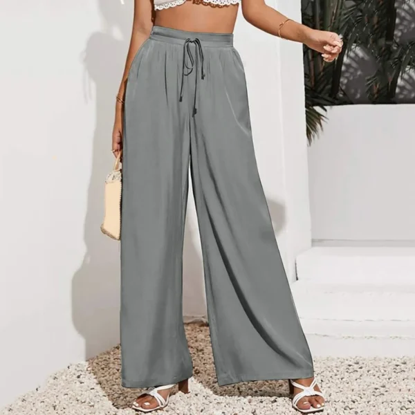 Pantalon palazzo femme petite coupe élégante : Clara – Image 9