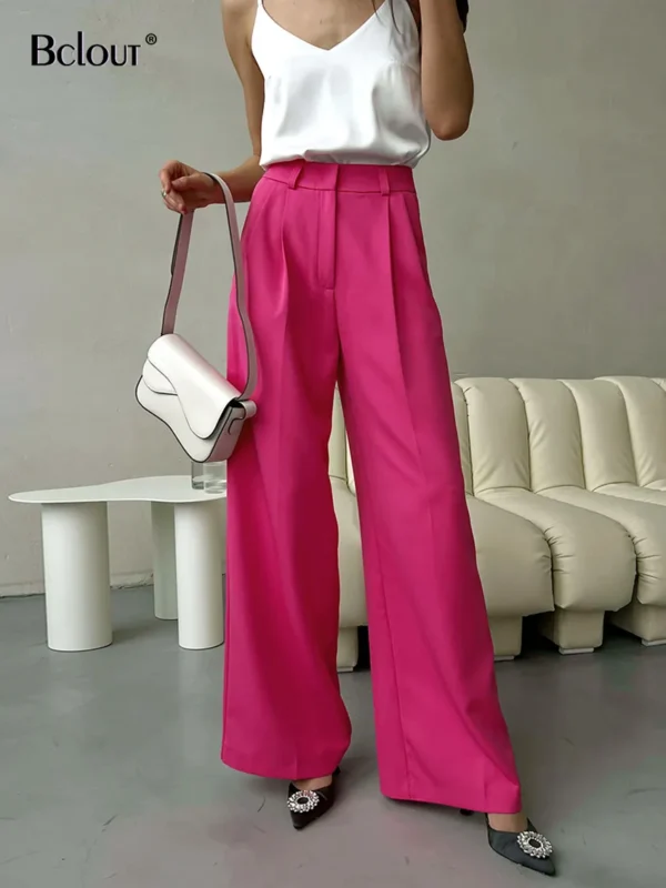 Pantalon palazzo rose chic et moderne : Élise – Image 9
