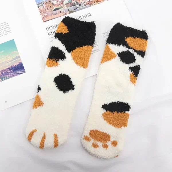 Chaussette moumoute chat douce et confortable : Féline