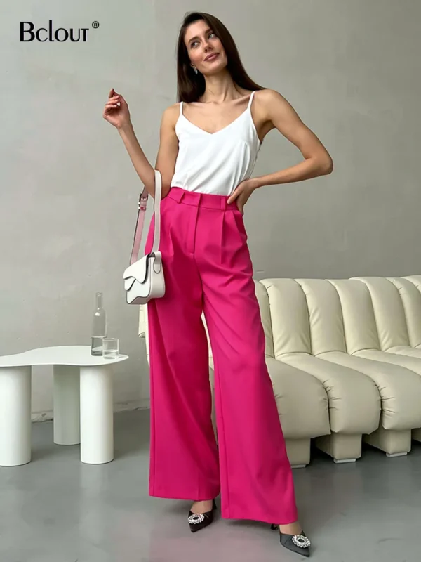 Pantalon palazzo rose chic et moderne : Élise – Image 10