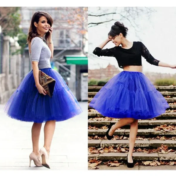 Jupe maxi froufrou élégante en tulle : Celeste – Image 2