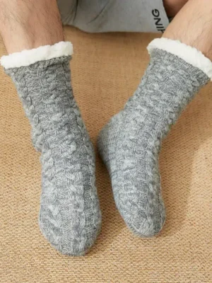 Chaussette moumoute homme pour un hiver douillet : Émile
