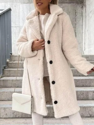 Veste longue moumoute chaude et élégante : Harmonie