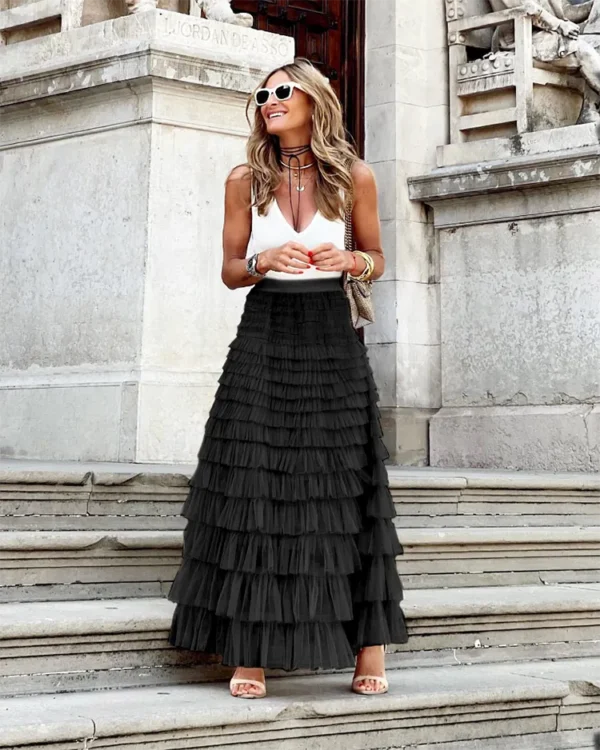 Jupe tulle grande taille élégante : Celeste – Image 6