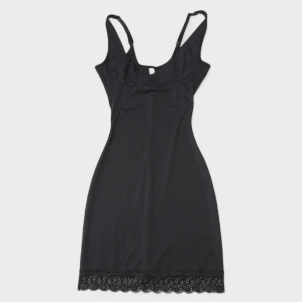 Fond de robe dentelle : lingerie ajustée avec soutien-gorge intégré et coutures discrètes – Image 6