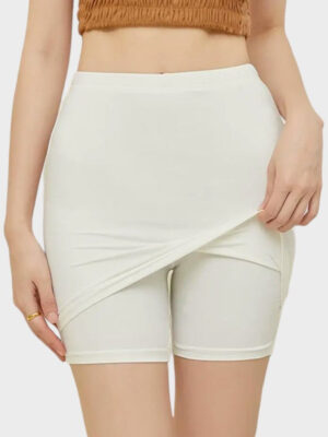 Jupe-short gainante blanc pour affiner la silhouette sous robe
