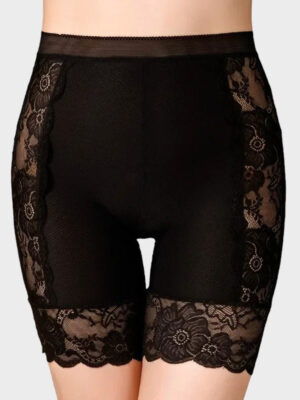 Short dentelle noir gainant sous robe : silhouette affinée et prévention des frottements