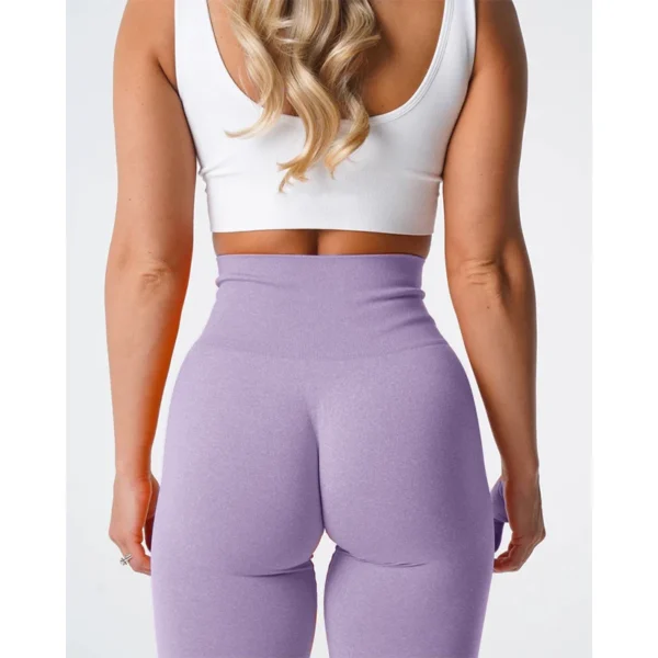 Leggings en spandex sans couture élastiques pour le fitness et crossfit sexy - confort et légèreté pour femme – Image 22