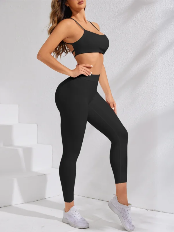 Leggings de sport à dos décolleté en V taille basse – Confort optimal et design élégant – Image 13