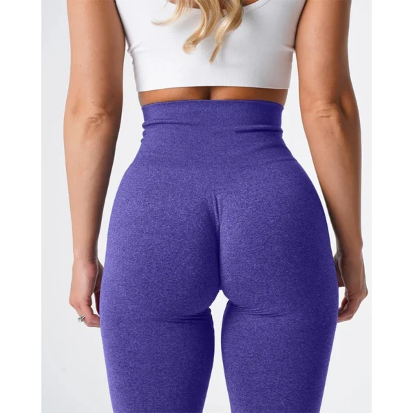 Leggings en spandex sans couture élastiques pour le fitness et crossfit sexy - confort et légèreté pour femme – Image 12