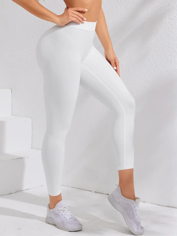 Leggings de sport à dos décolleté en V taille basse – Confort optimal et design élégant – Image 3